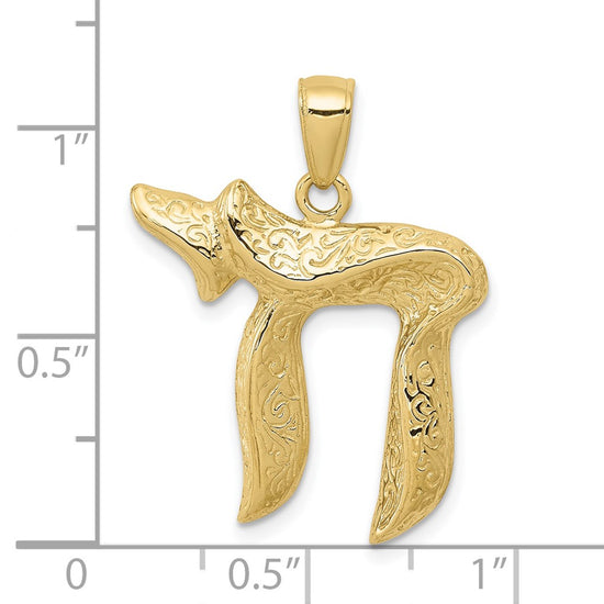 Gold Textured Chai Pendants