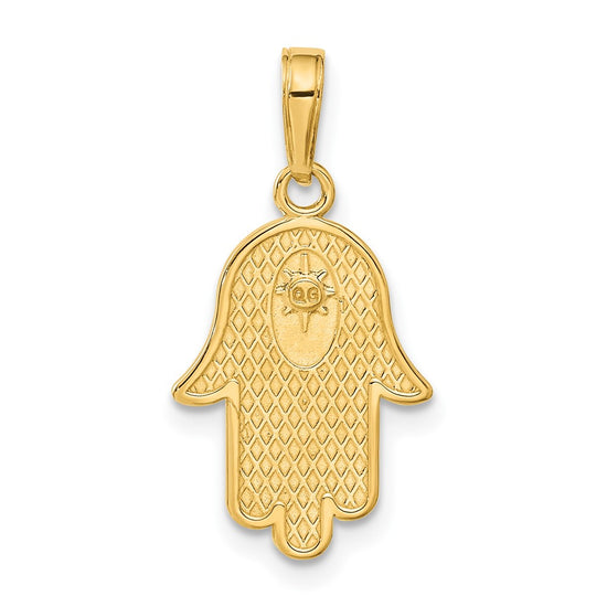 Gold Hamsa Star of David Pendant