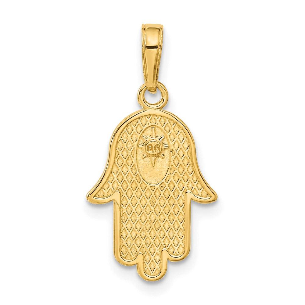 Gold Hamsa Star of David Pendant
