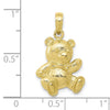 Gold Teddy Bear Pendant
