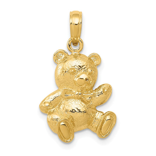 Gold Teddy Bear Pendant