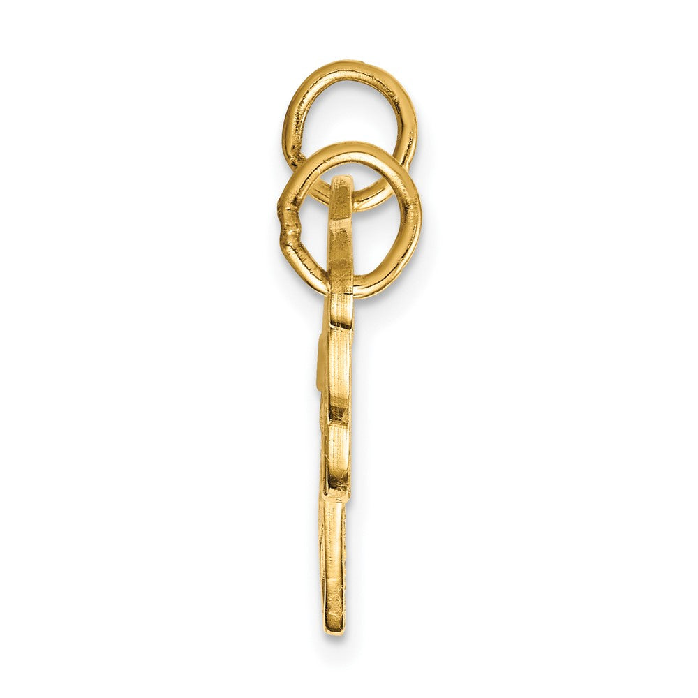 Gold Break-apart Heart and Key Charm