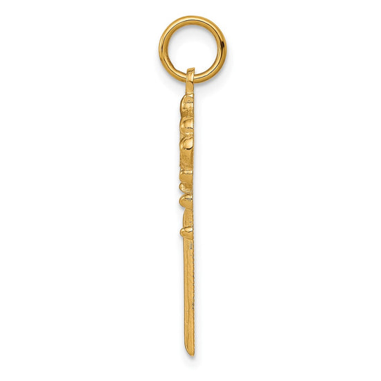10k Solid Key Charm