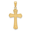 10K Diamond-cut Beveled Edges Cross Pendant