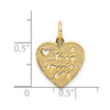 10K VERY SPECIAL MOM Heart Charm