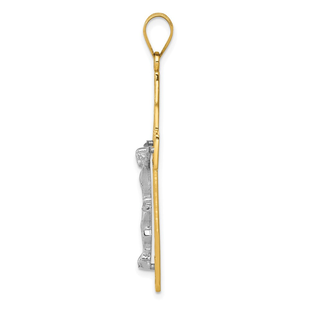 Gold Two-tone Crucifix Pendant
