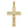 Gold Two-tone Crucifix Pendant