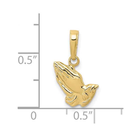 Gold Praying Hands Pendants