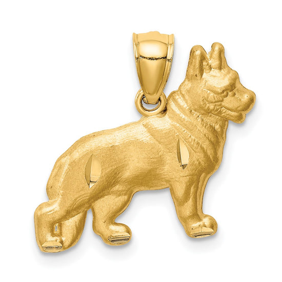 Gold Polished Dog Pendants