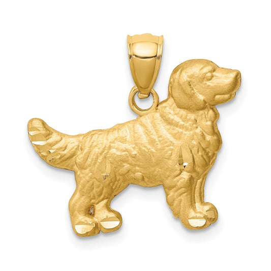 Gold Polished Dog Pendants