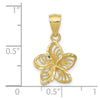 Gold Polished Flower Pendants