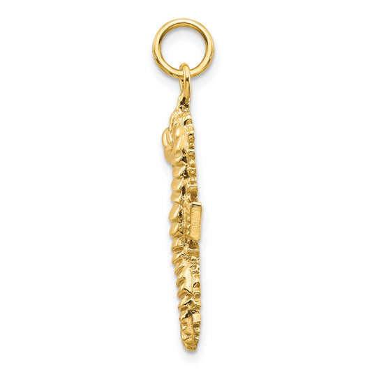 Gold Polished Seahorse Pendants