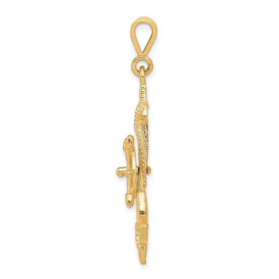 Gold Polished Fishing Pendants
