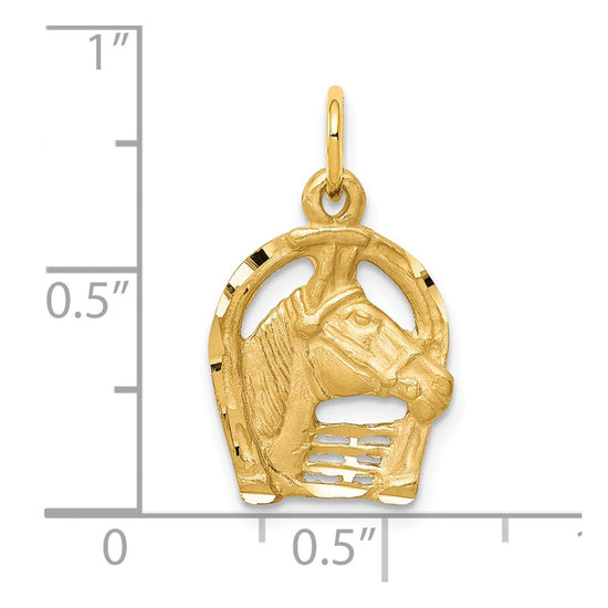 Gold Polished Horse Pendants
