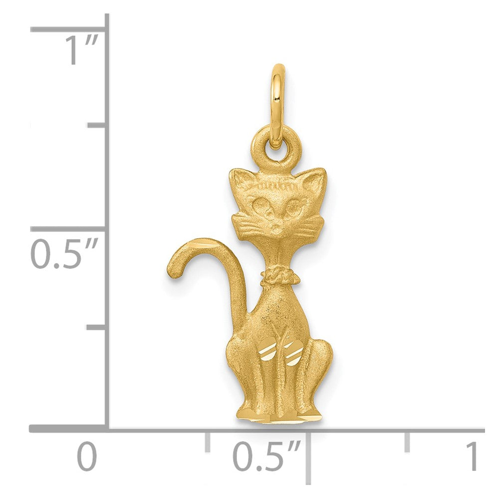 Gold Polished Cat Pendants