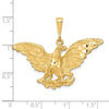 10k Eagle Charm w sandblast finish