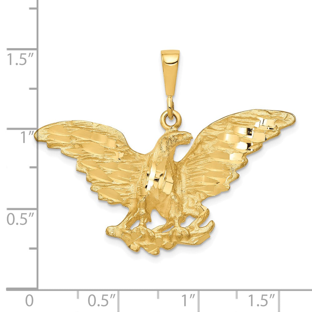 10k Eagle Charm w sandblast finish