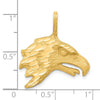 10k Solid Diamond-cut Eagle Head Charm