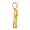 10k Solid Diamond-cut Eagle Head Charm