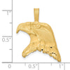 10k Solid Diamond-cut Eagle Head Charm
