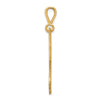 10k Solid Satin Diamond-cut Eagle Charm