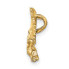 10k Solid Satin Diamond-cut Eagle Chain Slide