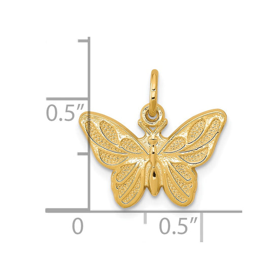 Gold Polished Butterfly Pendants