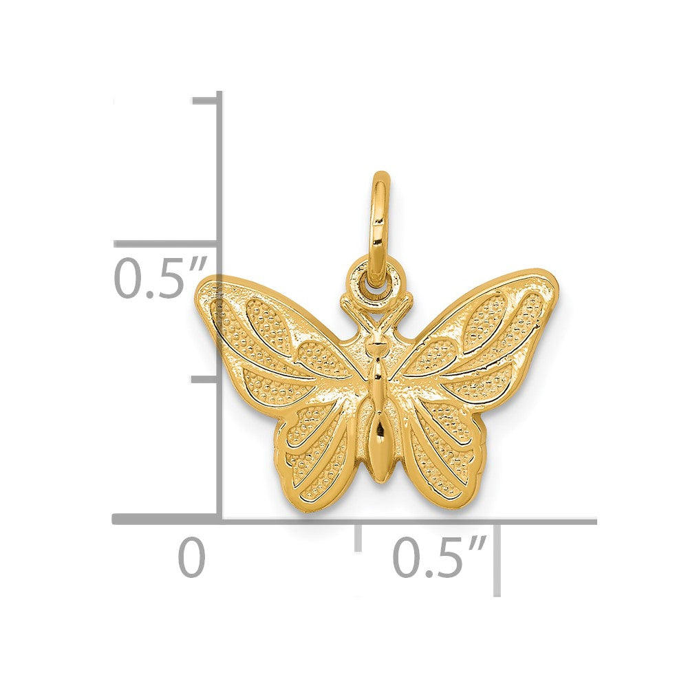 Gold Polished Butterfly Pendants