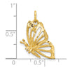 10k Butterfly Charm