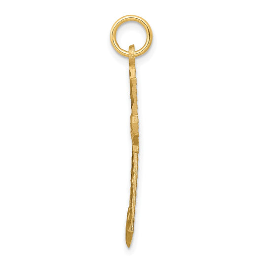 10k Cut-out Cross Charm