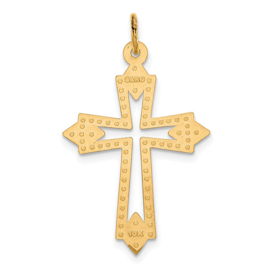 10k Cut-out Cross Charm
