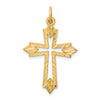 10k Cut-out Cross Charm