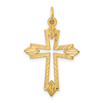 10k Cut-out Cross Charm