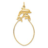 10k Double Dolphin Charm Holder