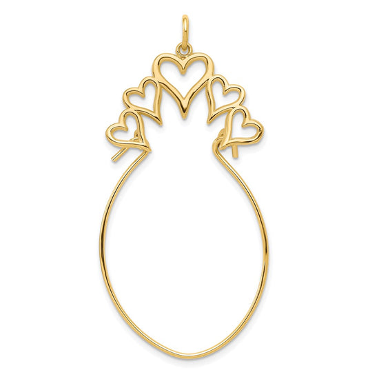10k 5-Hearts Charm Holder
