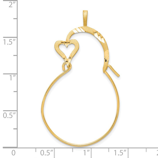 10k Small Heart Charm Holder