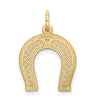 Gold Polished Horseshoe Pendants