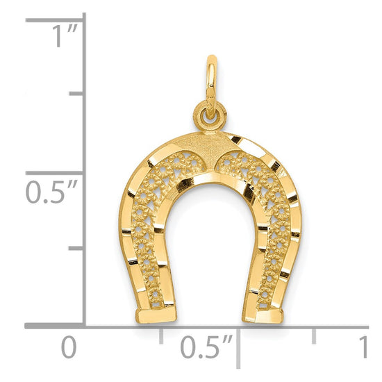 Gold Polished Horseshoe Pendants