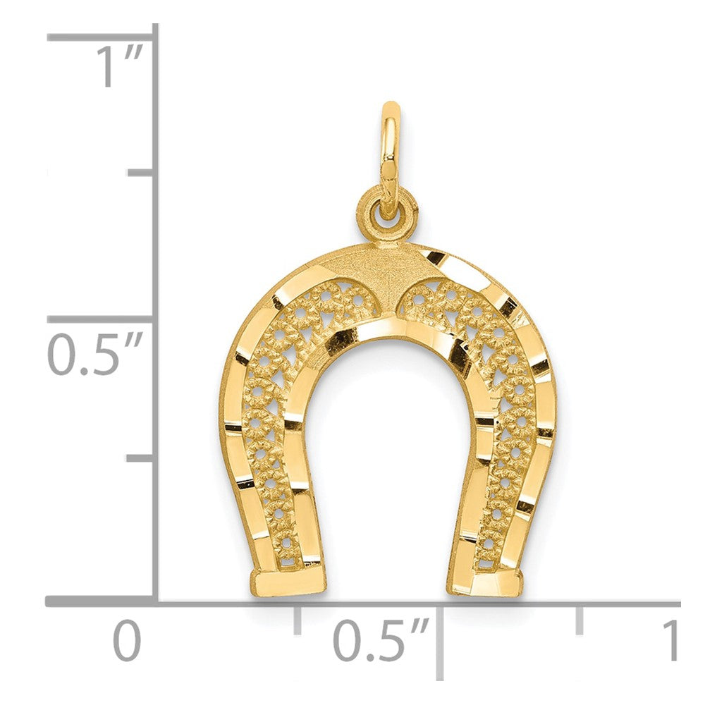 Gold Polished Horseshoe Pendants