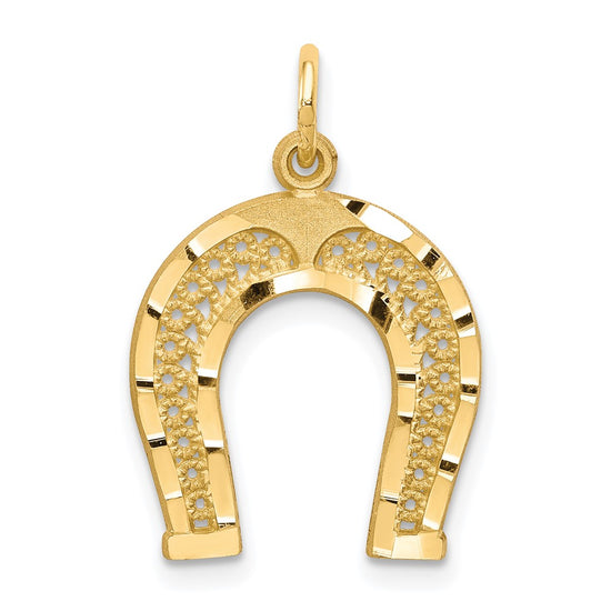 Gold Polished Horseshoe Pendants