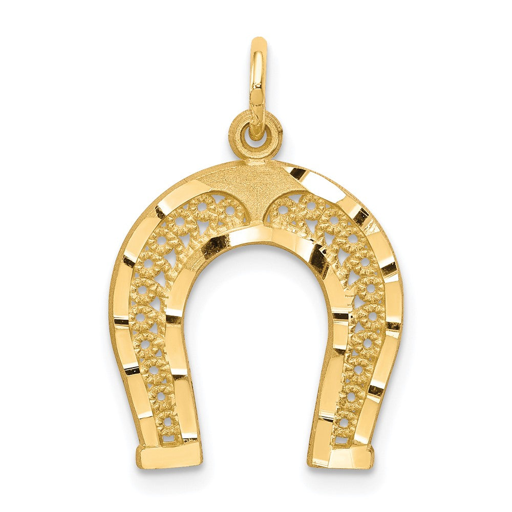 Gold Polished Horseshoe Pendants