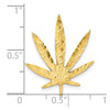 10k Solid Satin Leaf Charm
