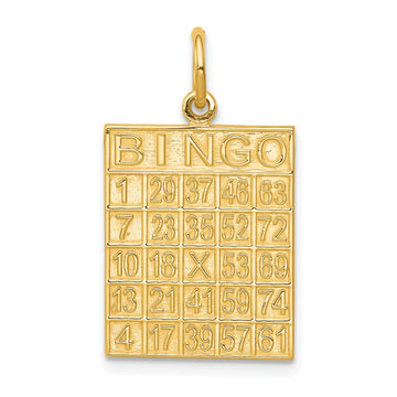10k Solid BINGO Card Charm
