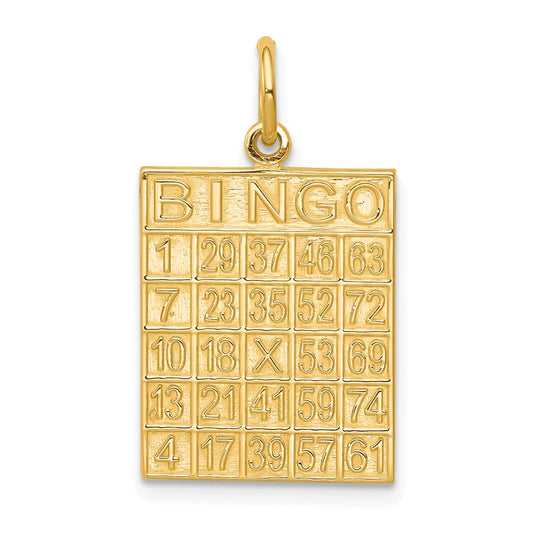 10k Solid BINGO Card Charm