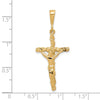 10k Solid Polished Crucifix Pendant