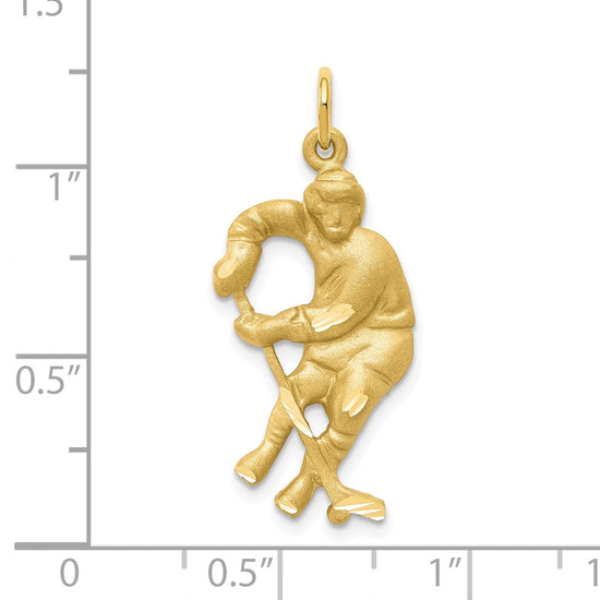 Gold Polished Hockey Pendants