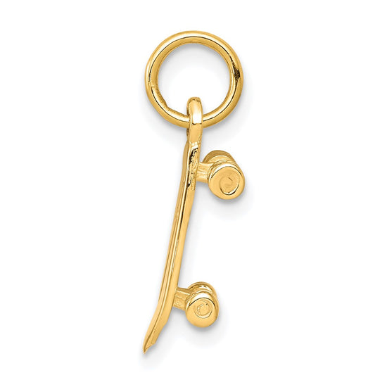 10K Solid 3-D Skateboard Charm