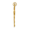 10k Solid Satin Diamond-cut Figure Skater Charm