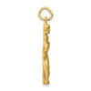 10k Satin Diamond-cut Solid Runner Charm