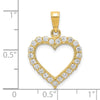 10k CZ Heart Pendant